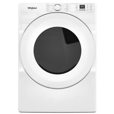 Whirlpool 7.4 cu ft Capacity Smart Electric Dryer in White-Washburn's Home Furnishings