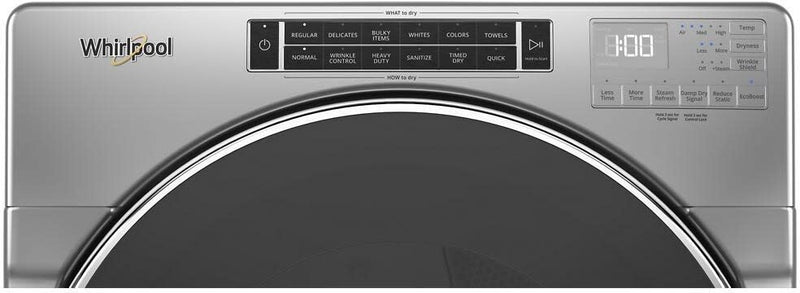 Whirlpool 7.4 cu. ft. Front Load Electric Dryer with Steam Cycles - Chrome Shadow-Washburn's Home Furnishings