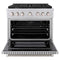 ZLINE 36 in. 5.2 cu. ft. 6 Burner Gas Range with Convection Gas Oven in Stainless Steel-Washburn's Home Furnishings