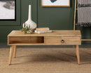 1-drawer Coffee Table - Light Brown-Washburn's Home Furnishings