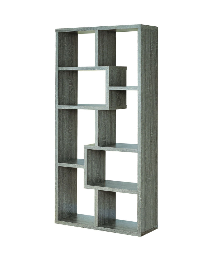 10-shelf Bookcase - Gray-Washburn's Home Furnishings