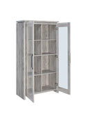 2-door Tall Cabinet - Pearl Silver-Washburn's Home Furnishings