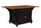 2-drawer Kitchen Island With Drop Leaves - Brown And Black-Washburn's Home Furnishings