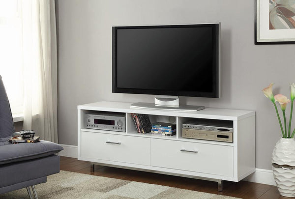 2-drawer Rectangular Tv Console - White-Washburn's Home Furnishings