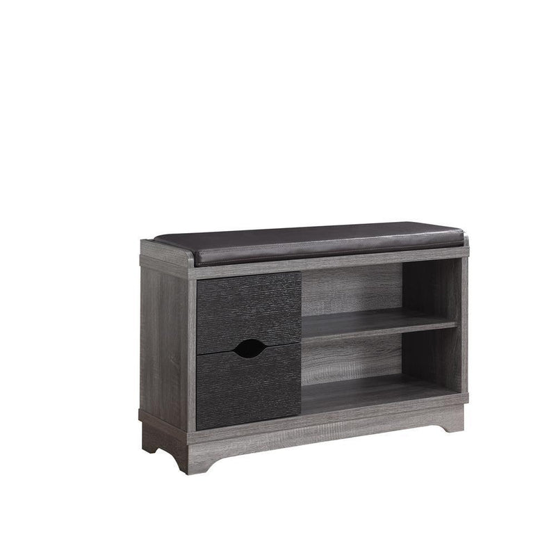 2-drawer Storage Bench - Black-Washburn's Home Furnishings