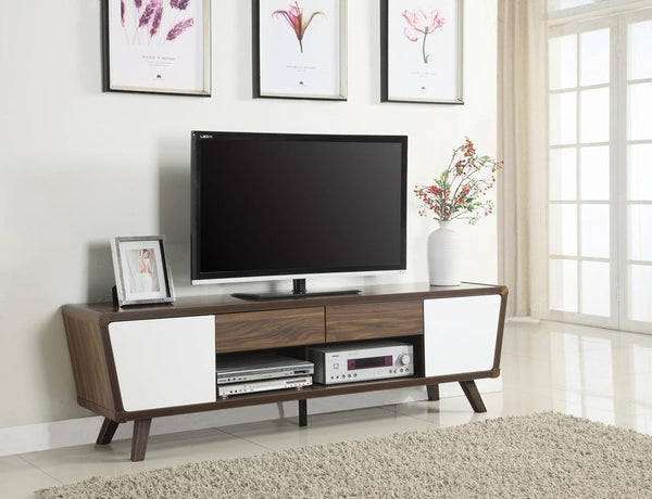 2-drawer Tv Console - Brown-Washburn's Home Furnishings
