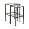 2-piece Glass Top Nesting Tables - Gray-Washburn's Home Furnishings