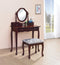 2-piece Vanity Set With Upholstered Stool - Brown-Washburn's Home Furnishings
