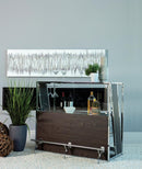 2-shelf Bar Unit With Footrest - Dark Brown-Washburn's Home Furnishings