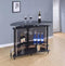 2-tier Bar Unit - Black And Chrome-Washburn's Home Furnishings