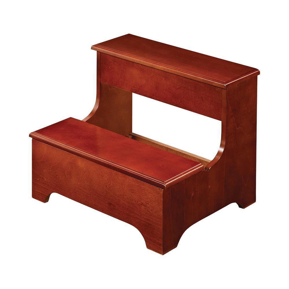 Terrira Step Stool 2-tier Step Stool With Hidden Storage - Dark And Cherry – Washburn's ...