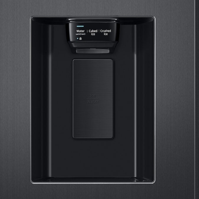 27.4 Cu. Ft. Side-by-Side Refrigerator - Black stainless steel-Washburn's Home Furnishings