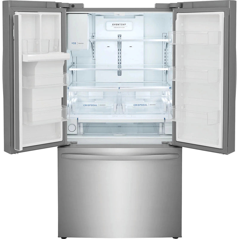 27.8 Cu. Ft. French Door Refrigerator with Ice/Water dispenser - Stainless-Washburn's Home Furnishings