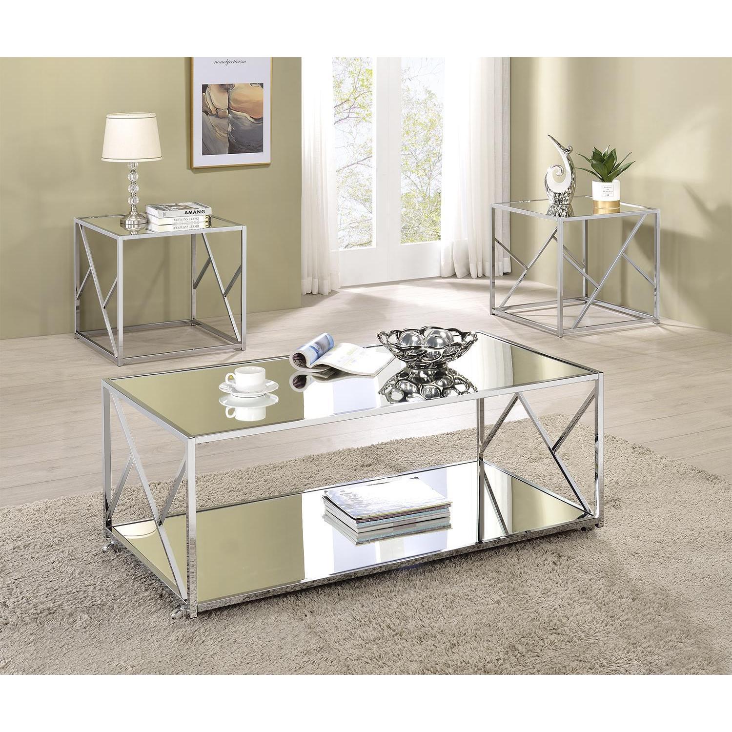 Pearl Table Rack 3 Pc Occasional Table Set - Pearl Silver – Washburn's Home Furnishings