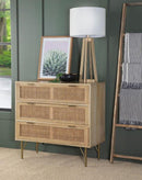 3-drawer Accent Cabinet - Light Brown-Washburn's Home Furnishings
