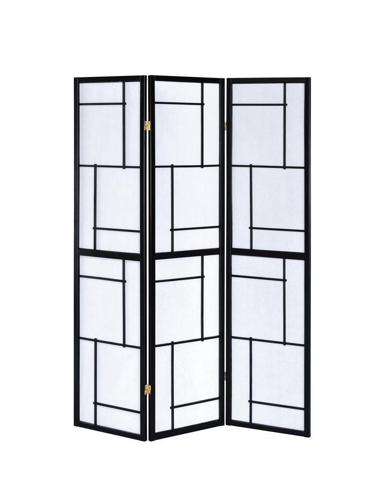 3-panel Folding Floor Screen - White-Washburn's Home Furnishings