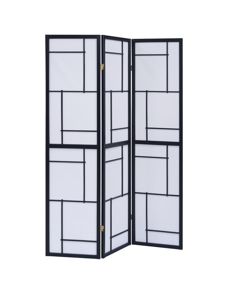 3-panel Folding Floor Screen - White-Washburn's Home Furnishings