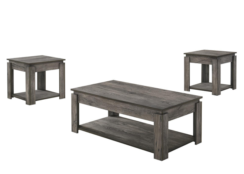 3-piece Rectangular Occasional Table Set - Gray-Washburn's Home Furnishings