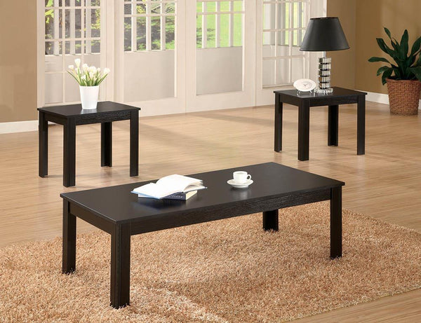 3-piece Silhouette Occasional Set - Black-Washburn's Home Furnishings