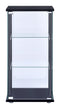 3-shelf Glass Curio Cabinet - Black-Washburn's Home Furnishings