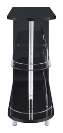 3-tier Bar Table - Black And Cear-Washburn's Home Furnishings