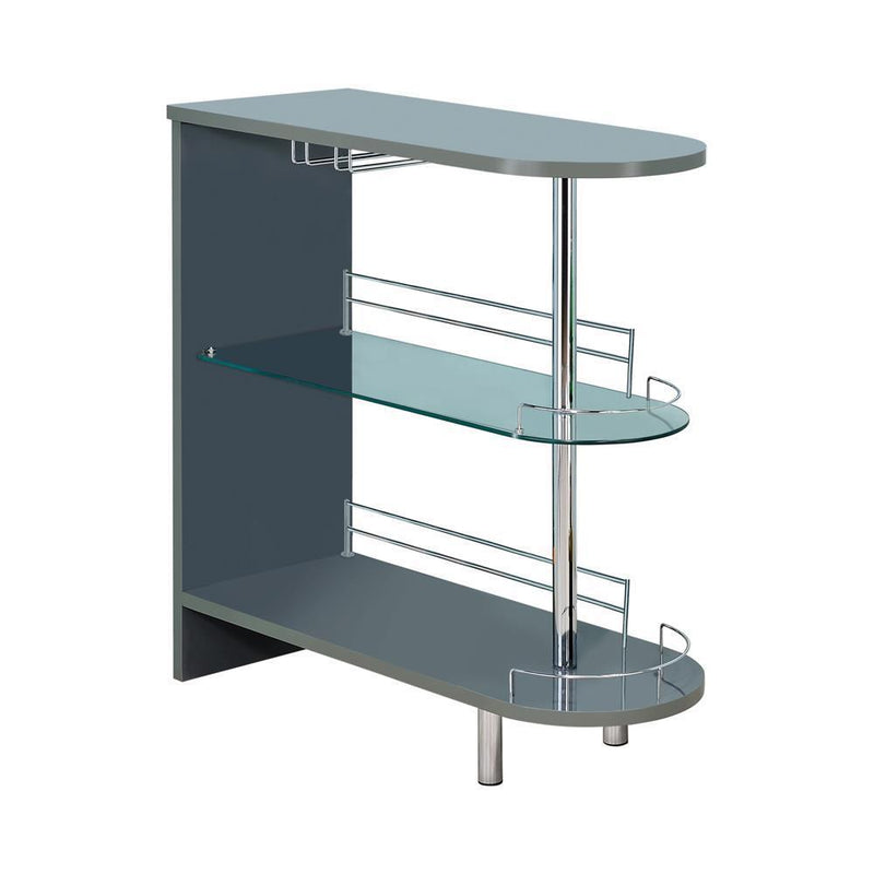 3-tier Bar Table - Grey And And Clear-Washburn's Home Furnishings