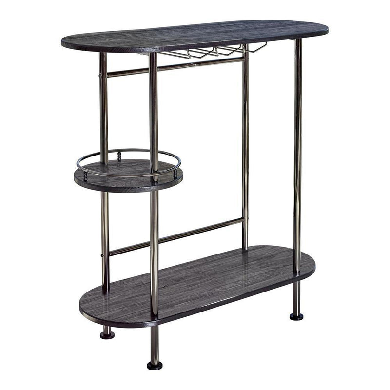 3-tier Bar Unit - Black-Washburn's Home Furnishings