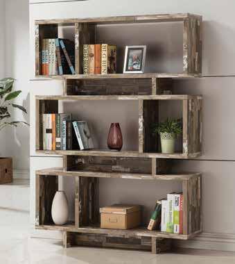 3-tier Geometric - Bookcase - Salvaged Cabin-Washburn's Home Furnishings