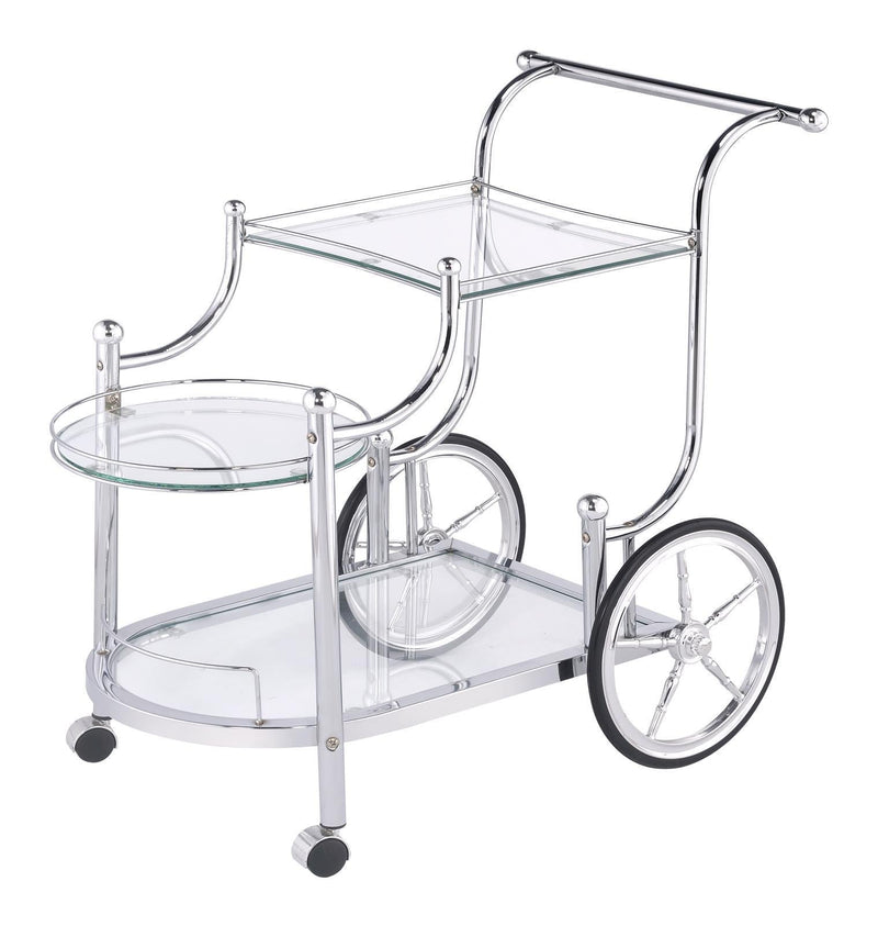 3-tier Serving Cart - Pearl Silver-Washburn's Home Furnishings