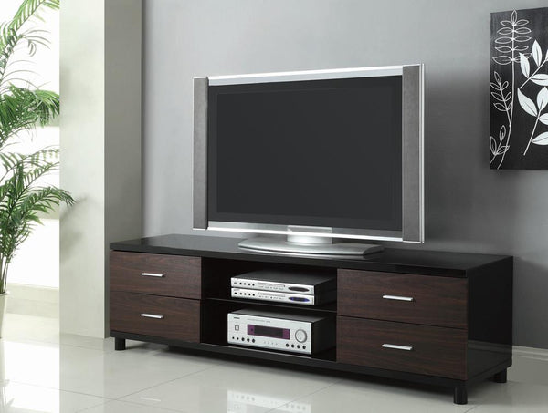 4-drawer And 1-shelf Tv Console - Brown-Washburn's Home Furnishings