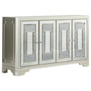 4-mirrored Door Accent Cabinet - Pearl Silver-Washburn's Home Furnishings