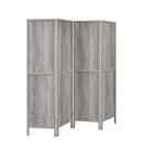 4-panel Folding Screen - Grey Driftwood-Washburn's Home Furnishings