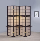 4-panel Folding Screen With Removable Shelves - Beige-Washburn's Home Furnishings