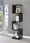 4-shelf Bookcase - Black And Chrome-Washburn's Home Furnishings