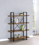 4-shelf Bookcase - Black-Washburn's Home Furnishings