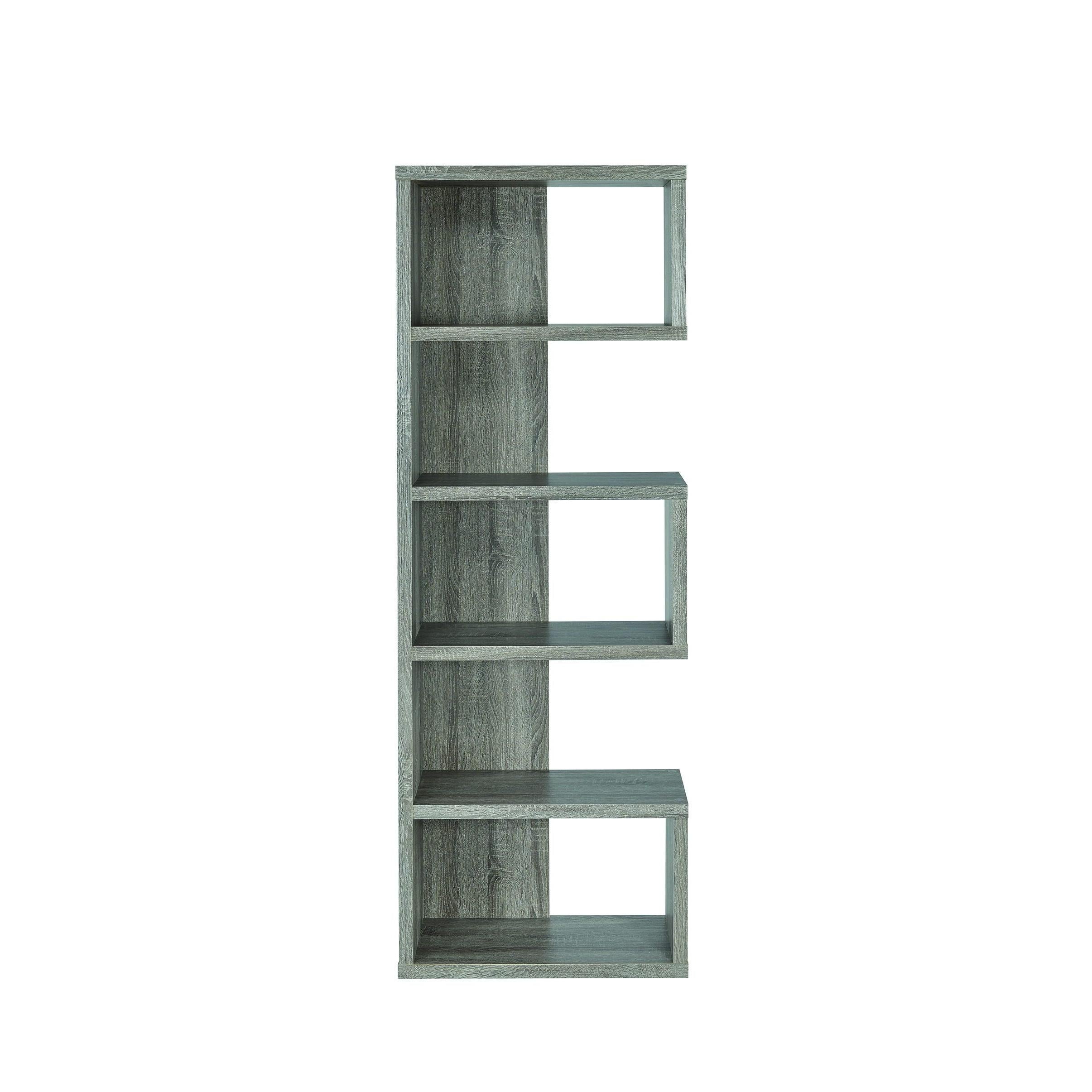 5-tier Bookcase - Alternating Boxes – Washburn's Home Furnishings