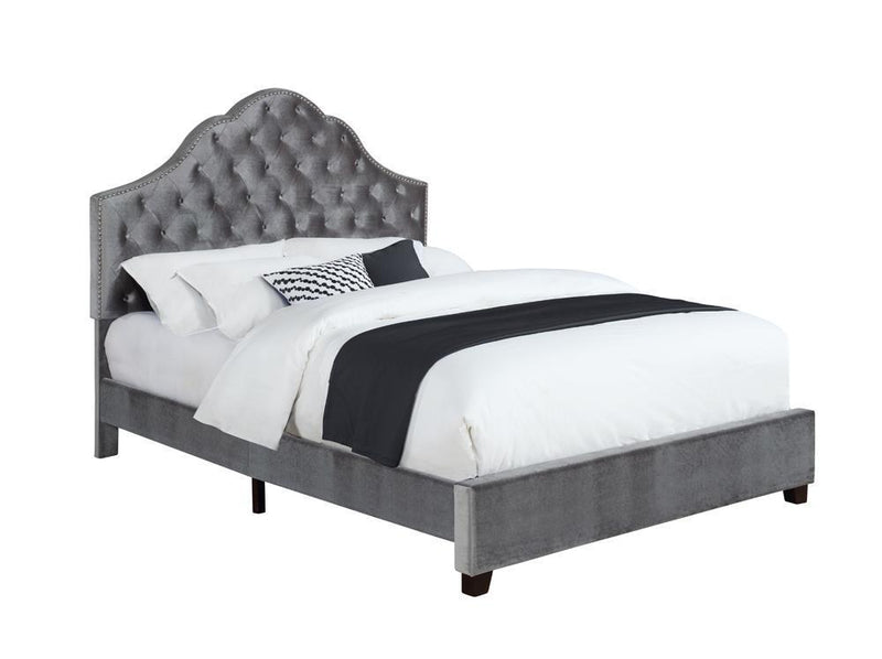 Abbeville Upholstered Bed - Eastern King Bed - Grey-Washburn's Home Furnishings