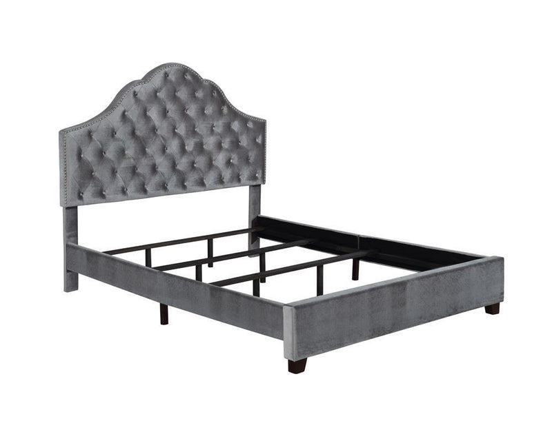 Abbeville Upholstered Bed - Eastern King Bed - Grey-Washburn's Home Furnishings