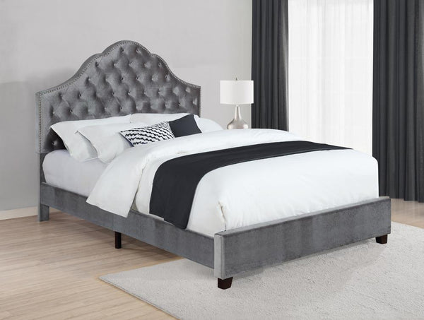 Abbeville Upholstered Bed - Eastern King Bed - Grey-Washburn's Home Furnishings