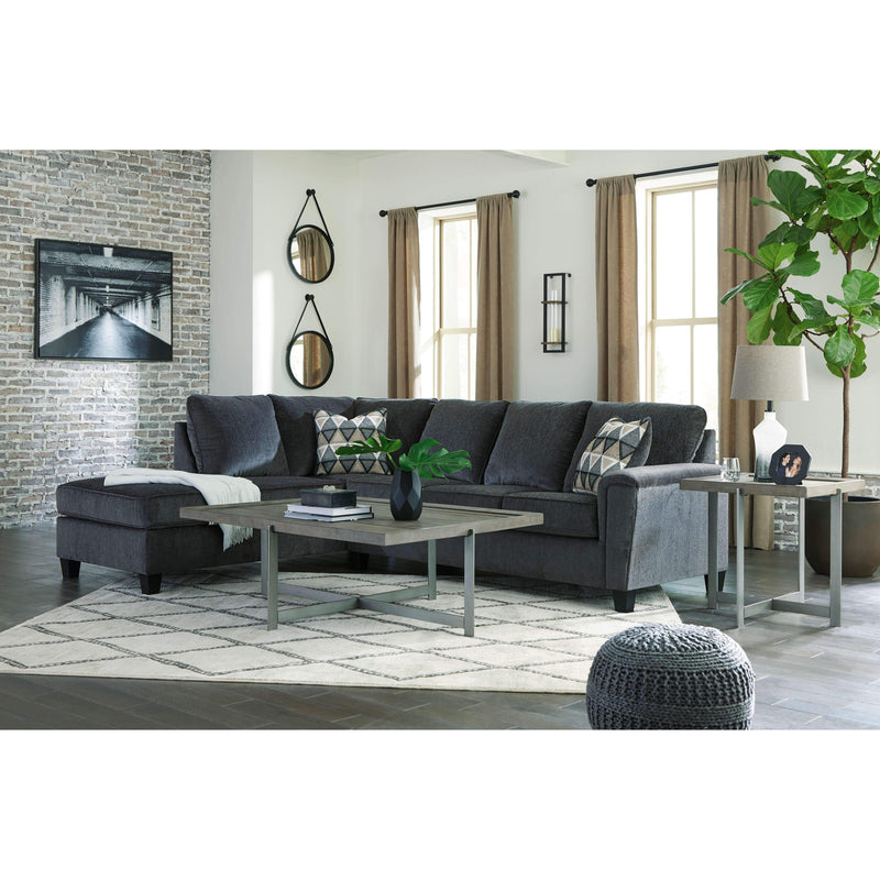 Abinger - Smoke - Left Arm Facing Chaise 2 Pc Sectional-Washburn's Home Furnishings