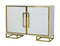 Accent Cabinet With Gold Metal Base - White-Washburn's Home Furnishings