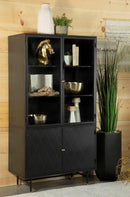 Accent Cabinet With Trestle Base - Black-Washburn's Home Furnishings