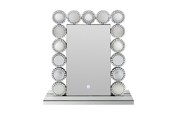 Accent Mirror With 7 Led Lights - Pearl Silver-Washburn's Home Furnishings