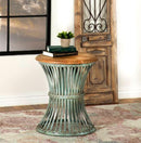 Accent Table With Hourglass Base - Light Brown-Washburn's Home Furnishings