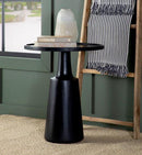 Accent Table With Tapered Base - Black-Washburn's Home Furnishings