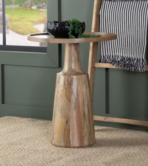 Accent Table With Tapered Base - Light Brown-Washburn's Home Furnishings