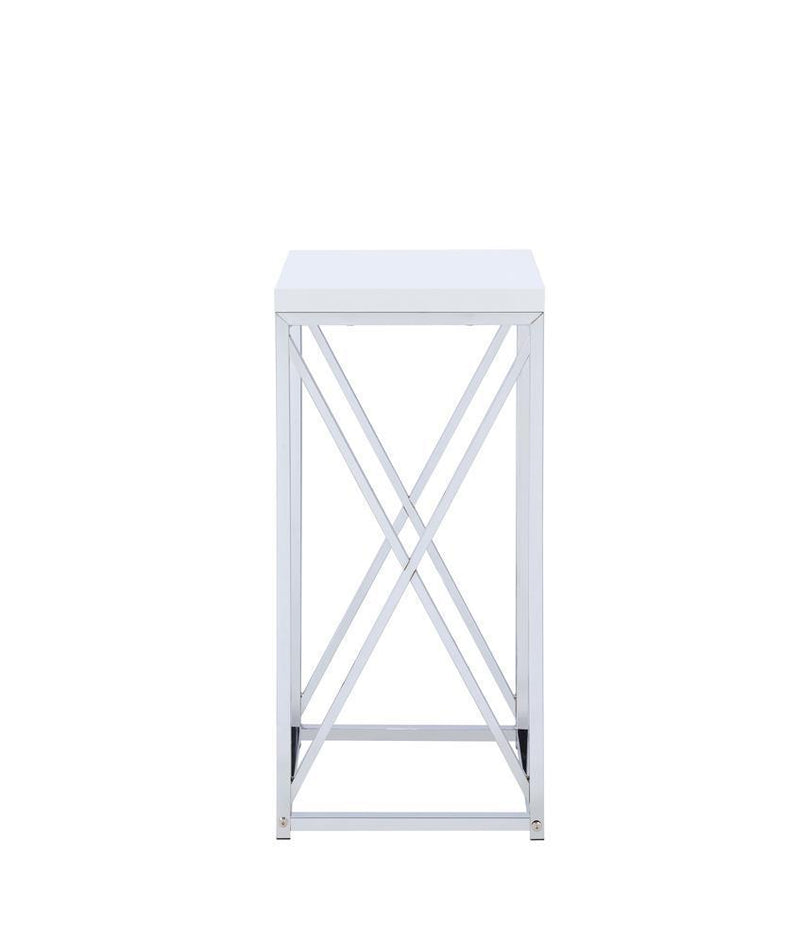 Accent Table With X-cross - White-Washburn's Home Furnishings