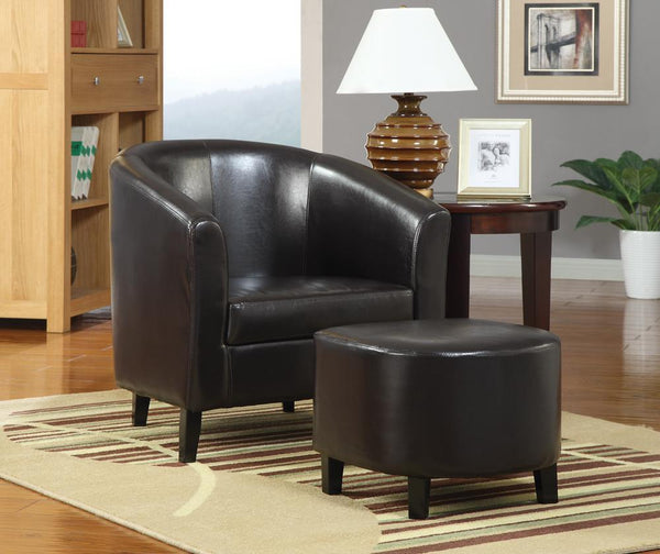 Accents: Chairs - Accent Chair - Dark Brown-Washburn's Home Furnishings