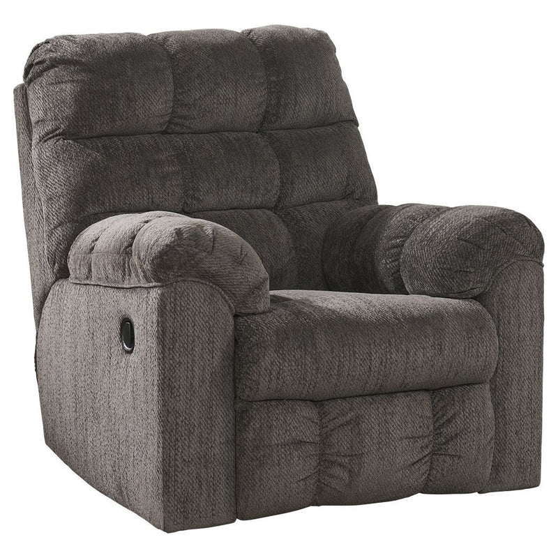 Acieona - Slate - Swivel Rocker Recliner-Washburn's Home Furnishings