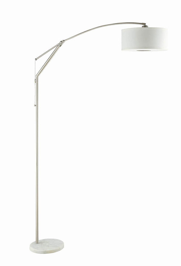 Adjustable Arched Arm Floor Lamp - Pearl Silver-Washburn's Home Furnishings